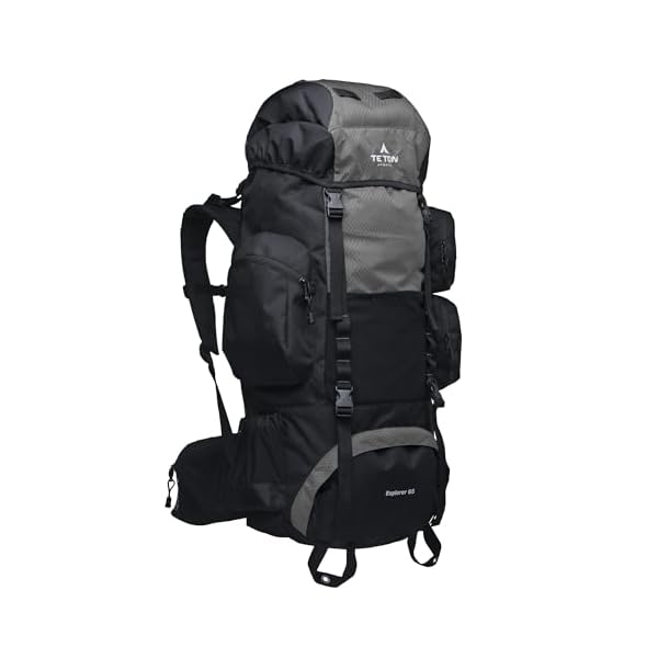 TETON-Sports-65L-Explorer-Internal-Frame-Backpack-for-Hiking-Camping-Backpacking-Rain-Cover-Included-Graphite TETON Sports 65L Explorer Internal Frame Backpack for Hiking, Camping, Backpacking, Rain Cover Included, Graphite