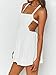 Just Quella Women's Summer Backless White Mini Dress (0-2,US)
