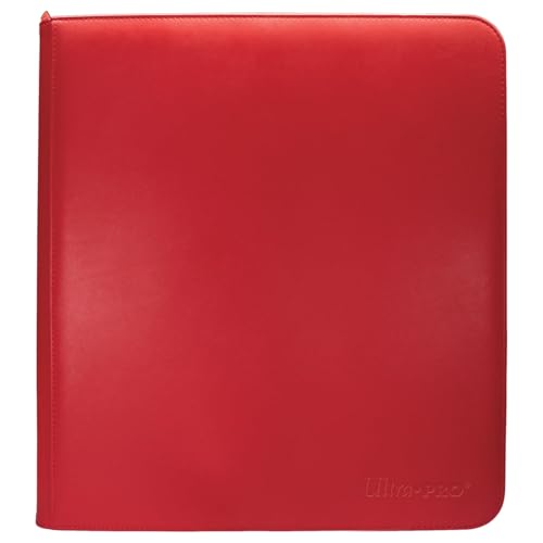 Image of Ultra Pro E-15743 Ultra Pro-12 Pocket Zippered Pro Binder-Red, M