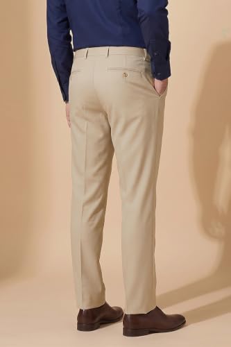 Image of Peter England Men Regular Mid Rise Everyday Woven Formal Trouser