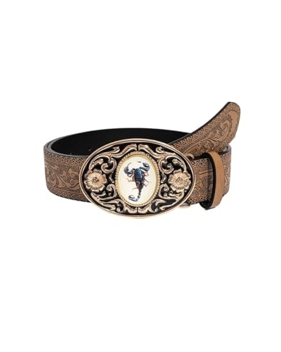 Ceinture décorative pour homme style vintage et gravures en relief