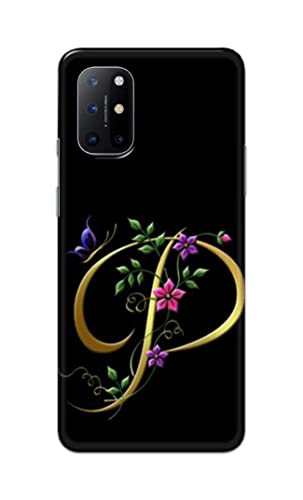 Image of Printed Hard Back Cover Case for OnePlus 8T | OnePlus 8T+ 5G Back Cover (Alphabet P) -1803