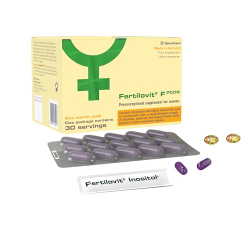 Fertilovit PCOS | Vitaminas para la Regulación del Ciclo en el Síndrome de Ovario Poliquístico | Ideal para el Apoyo a la Concepción | 60 Cápsulas + 30 Sticks para 30 Días Fertilovit PCOS | Vitaminas para la Regulación del Ciclo en el Síndrome de Ovario Poliquístico | Ideal para el Apoyo a la Concepción | 60 Cápsulas + 30 Sticks para 30 Días