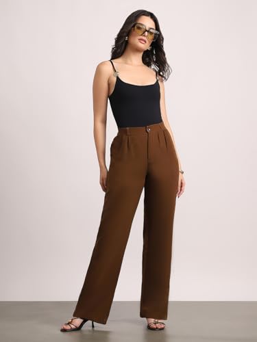 Image of Urbano Fashion Women's Loose Baggy Fit Solid Korean Pants Stretchable