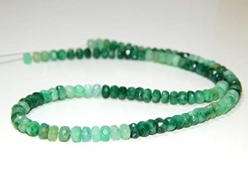 Émeraude naturelle véritable en perles rondelles pour remplacer les fausses pierres vertes