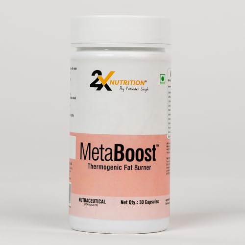 Image of 2X Nutrition MetaBoost, natural and thermogenic fat loss solution | Fat Burner for both men & women | No Side Effects, Energy & Metabolism - Pack of 30 Capsules