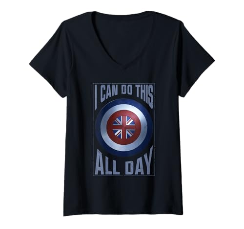 T-shirt Captain Carter Marvel col V coupe feminine pour en finir avec les hauts de geek informes