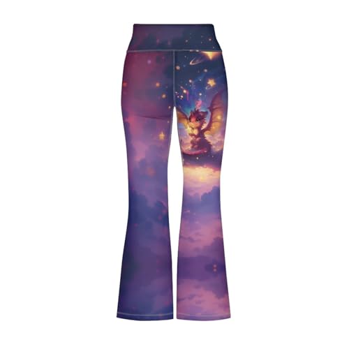 Girls' Athletic Leggings Bell Bottoms Kids Dance Running Yoga Pants High Waisted Workout Active Dance Tights2