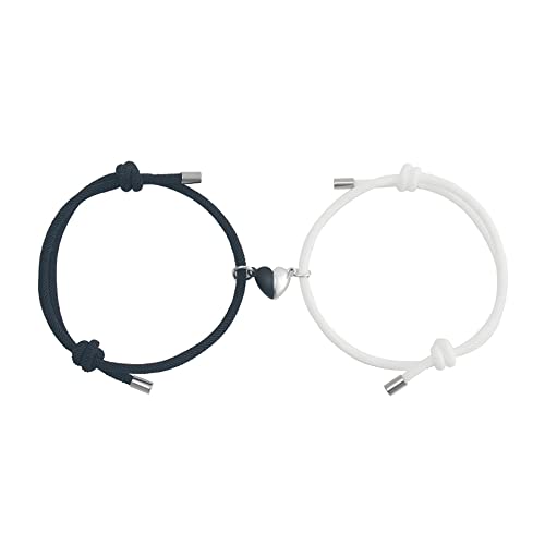 Bracelet de Couple Magnétiques, 2 Bracelets Pendentifs D'Amour Faits à la Main, cadeau pour femmes hommes Cover