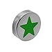 tumundo Magnete Rund Stern Ø 10mm Magnetisch Haftmagnet Farbig Edelstahl Für Pinnwand Büro Haushalt Kühlschrank, Menge:5 Stück - grün