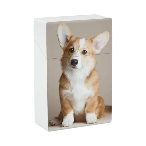 おかしい コーギー 犬柄 タバコカバー 20本収納 シガレットケース 煙草ケース 煙草入れ 煙草箱 喫煙具 タバコ 保護カバー タバコ箱 シガレットケ たばこケース 携帯に便利