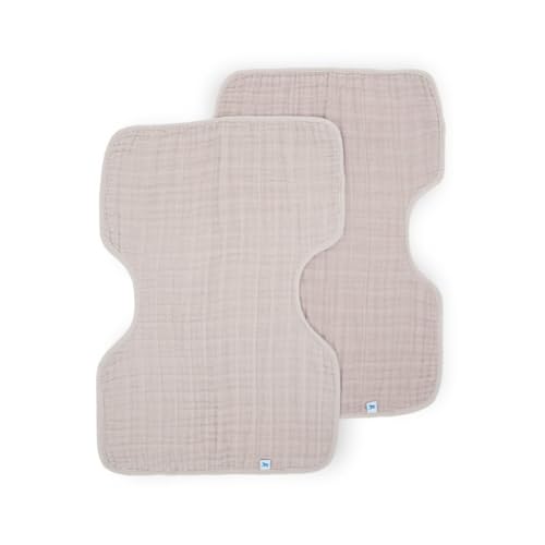 Little Unicorn Ultra-Absorbent Premium Burp Cloth 2 Pack | Soft on Baby's Skin | Larger Size | Ergonomic Design | Set of 2 (Porposie)