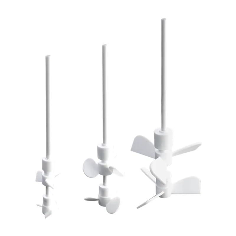 High Temperature Resistant PTFE Mixing Paddle - Double Layer Three-Blade Stirring Rod (300-500mm) for Laboratory Use(300x60x8mm)