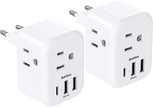 Pack De 3 Adaptateurs De Voyage TESSAN - Prise Européenne Internationale + 2 USB - Occasion