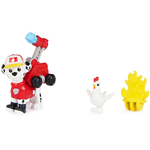 Paw Patrol, Big Truck Pups, Figura de acción de Marshall con dron de Rescate de Quita y pon, Control Remoto del Centro de Mando y Juguetes de Animales para niños a Partir de 3 años