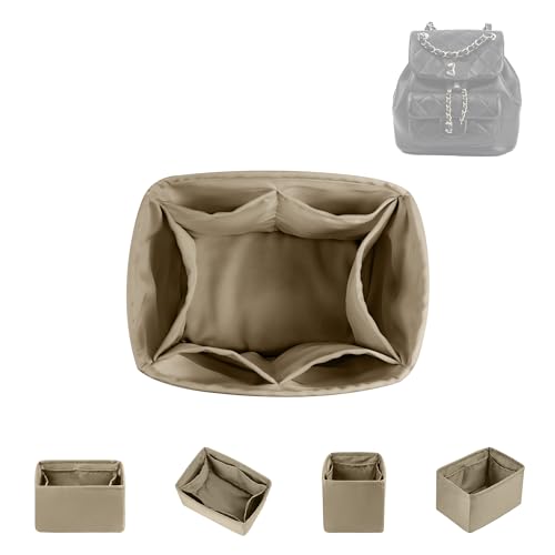 Image of DGAZ Silk Purse Organizer Insert Fits Chanel Duma Bags,Silky Smooth Bag Organizer,Luxury Handbag & Tote Shaper(Gris tourterelle,22A /22C /23C Large)