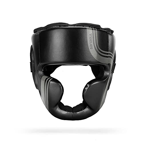 Sanabul Core Series Boxing Mma Kickboxing Head Gear (Black/Gunmetal, S/M) #TOP16