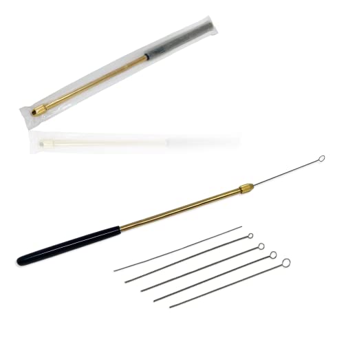 Edu-Labs Reusable Inoculating Loop with Unique Replaceable Nichrome Needle Tip Inoculation Rings Inoculation Rod for Lab (Replaceable Loops with Handle)