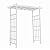 Dura-Trel Bakersfield 28 by 72 by 82 Inch Heavy Duty Weather Stabilized PVC Vinyl Outdoor Garden Arbor with Ground Anchors, White