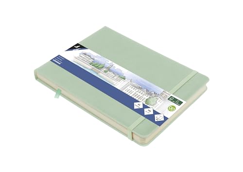 Kangaro Art Skizzenbuch A5 landscape mint PU Hardcover 80 Blatt 140 Gramm cremefarbenes Papier