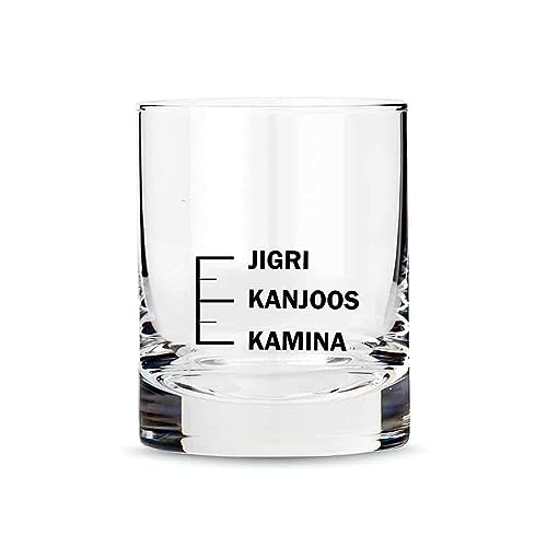 Nutcase Designer Whiskey Glasses for Men Liquor Glass - Friendship Day Gifts for Best Friend Boys - JIGRI KANJOOS Kamina