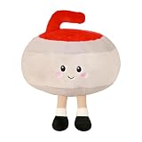 Xmccvt Curling Plüschtier, 28 cm Niedliche Curling-Stein Stoffpuppe Spielzeug Der Olympischen Winterspiele 2026, Wintersport Stofftier Für Zuhause Büro Wohnheim Auto Sofa Schlafzimmer