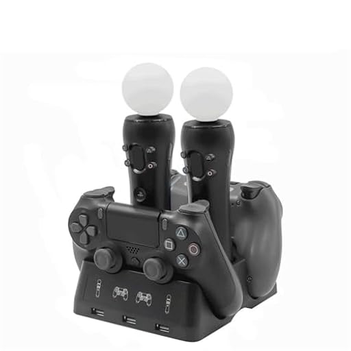 Cargador rápido con mango adecuado para PS4 PSVR VR Move Soporte de carga para controladores PS MOVE Soporte de carga Dock | Ya disponible en tu tienda friki favorita! En mundofriki.es!