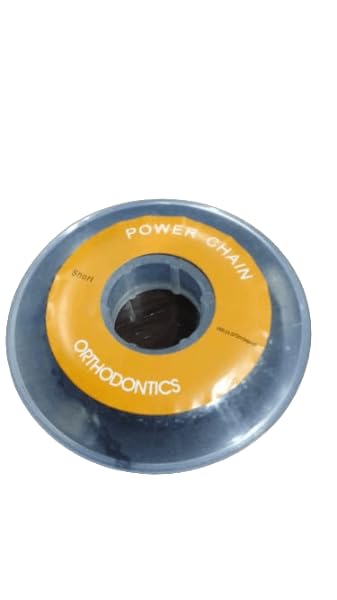 Dental Tool Power Chain/E-Chain (Black, Short) (Pack Of 1Pc)