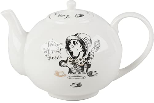 V&A Alicia en el País de las Maravillas en caja de regalo, porcelana fina, blanco, 1,1 litros (6 tazas)