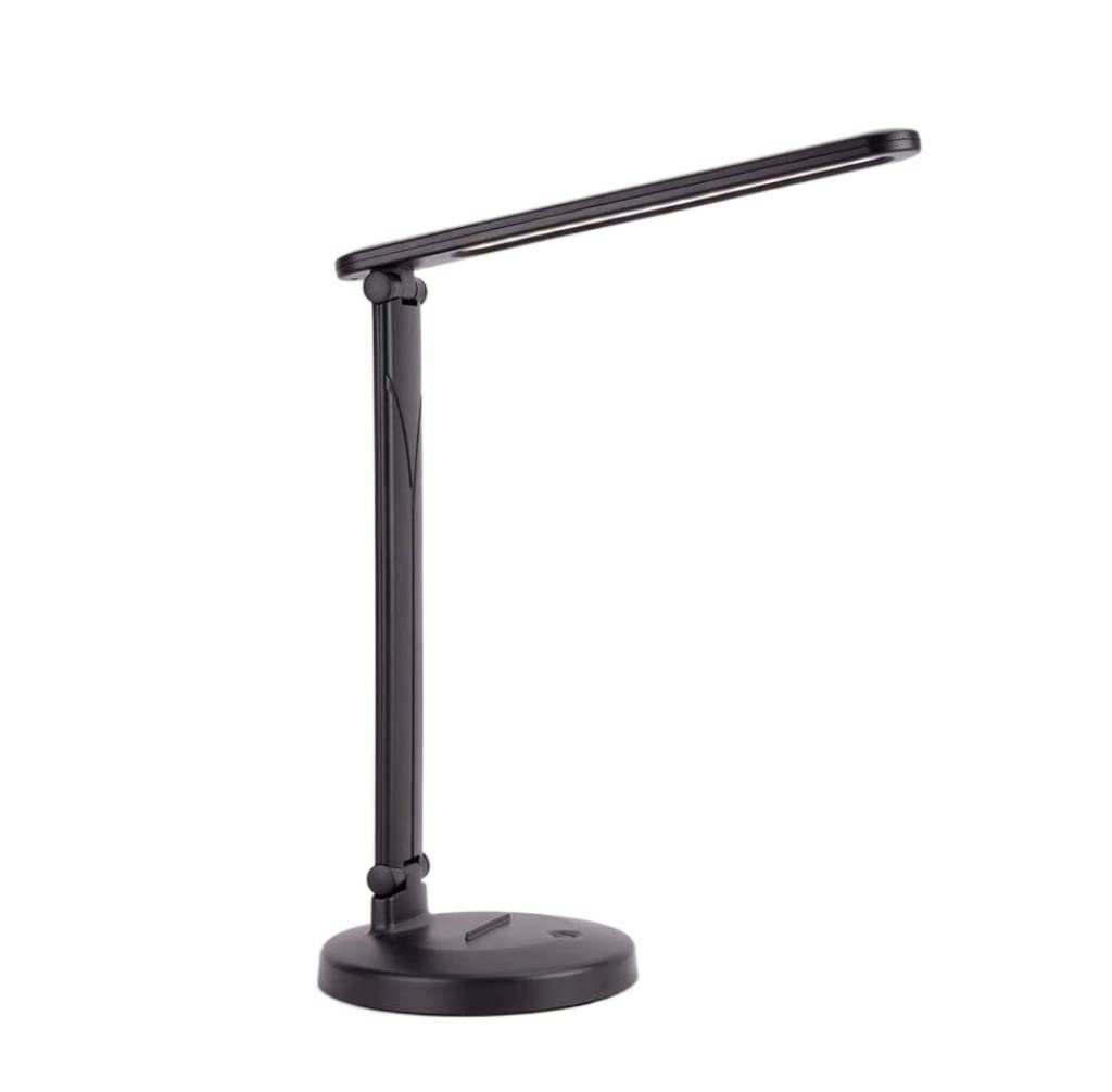 Lampka Do Czytania Składana Lampa Biurkowa Z Możliwością Przyciemniania Akumulatorowa Lampa Biurkowa LED Z Portem Ładowania USB Do Czytania, Sypialni, Biura I Nauki Do Czytania Nauki Pracy(Black)