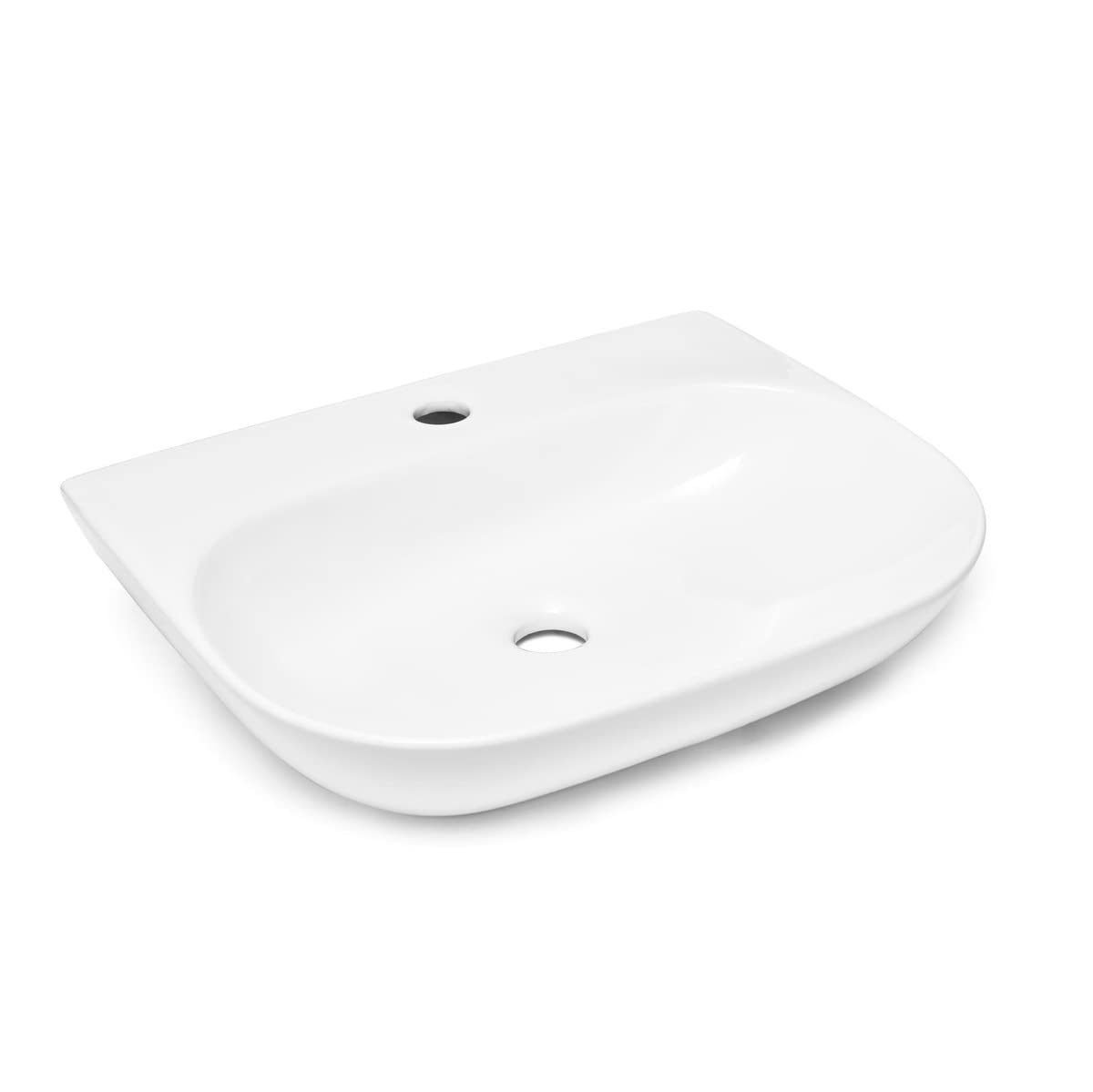 Swiss Aqua Technologies Brevis Lavabo colgante con orificio para grifería, 50 x 38,5 x 12 cm (SATBRE5038R) - SATBRE5038R