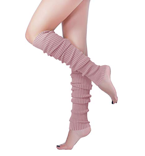 Image of v28 Women Warm Leg Warmers 80s Retro Party Costume Knit Ballet Neon Long Socks