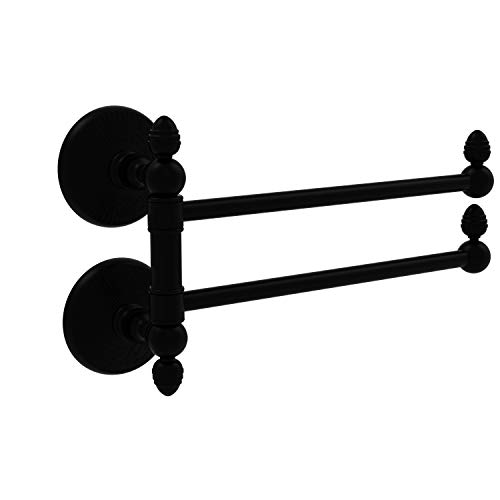 Allied Brass MC-GTB-2 Monte Carlo Collection 2 Swing Arm Towel Rail, Matte Black