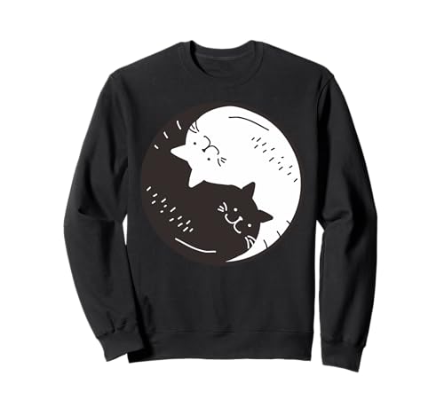 Gatos Yin y Yang Funny Cat Lover Dicho Sudadera