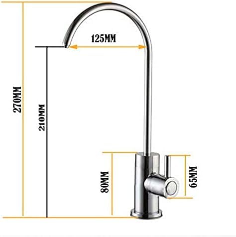 Grifo con Filtro de Agua Giratorio de 360° para Fregadero de Cocina, Cromado y Negro, purificador para Sistemas de ósmosis inversa, fácil instalación, Grifo Limpio y Potable.