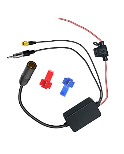 【PACCHETTO】1 x amplificatore di segnale per antenna FM/AM per auto | Peso: 72.6 g.