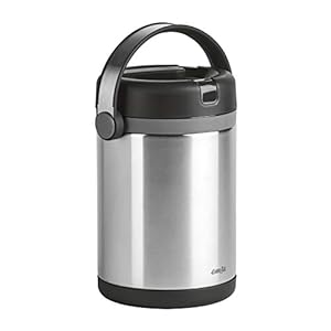 Emsa 509245 Geïsoleerde voedselcontainer, enjoy mobile, 1,7 liter, met 2 voedselinzetstukken, 100% dicht, beweegbaar, zwart/antraciet