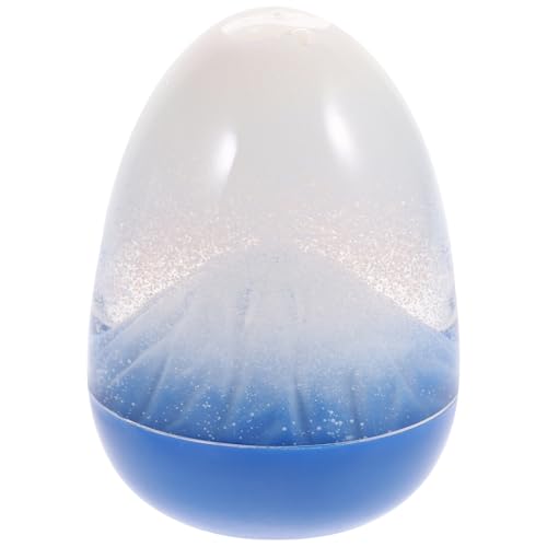 POPETPOP 蛋殻火山爆発浮遊砂砂時計 デスクトップ装飾 創造的な卓上飾り ホームインテリア リビングルーム 寝室用 ブルーシェル白砂