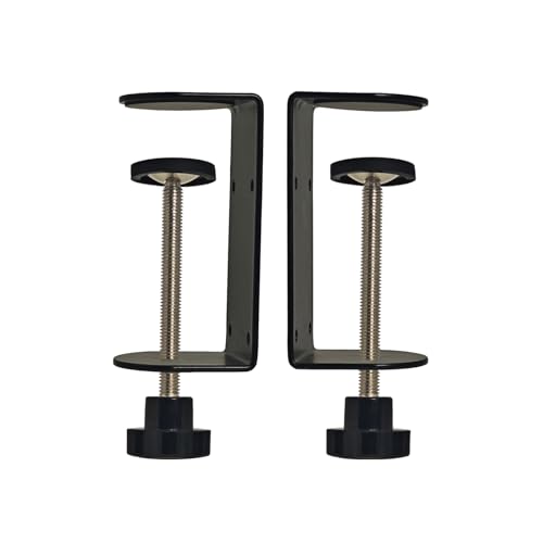 Jhanw 7,6 cm C-Klemme mit vier kleinen Löchern auf der Rückseite, 2 Stück, verstellbare Schreibtisch-C-Klemmen für Bereich 0,9 cm ~ 8,6 cm, vielseitige Klemme für Bremse, Teilemontage, Befestigung,