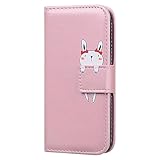 Motorola Moto G86 Case, G86 Power 5G Case, PU Leather Flip Wallet Cute Case for Women Girls with [Kickstand] [Magnetic Clasp] [Card Holder] [Animal Pattern] for G86/ G86 Power 5G, Rose Gold & Rabbit