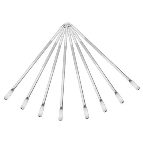 Genérico 8 Piezas Aguja De Café Con Leche Bolígrafo Para Decorar Café Suministro De Cocina Palos De Metal Para Pluma De Impresión De Café Agitador Metalico Acero Inoxidable Silver