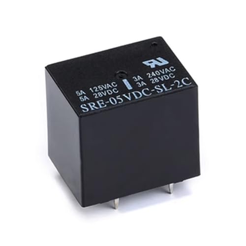 Relais de puissance SRE-12VDC-SL-2C compact 8 broches 3A à double contact x5