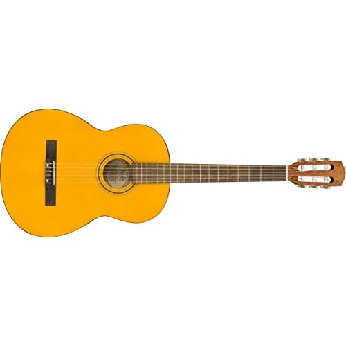 Fender ESC105 Serie Educativa, Guitarra Clásica Acústica, Guitarra Ideal para Principiantes, Tamaño 4/4, Natural, con Estuche de Transporte, Incluye cursos virtuales gratuitos en Fender Play