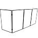ProX 5-Panel Pro DJ Facade with 180 Degree Quick Release Stainless Steel Hinges, Black Frame - XF-5X3048B