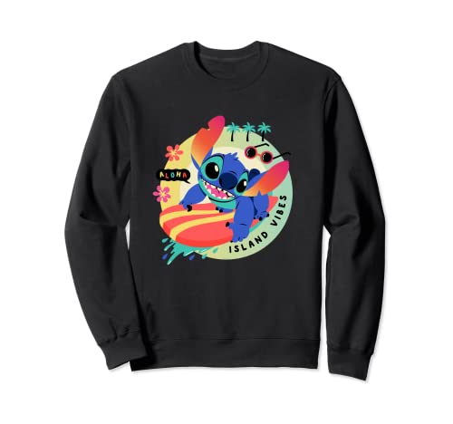 Disney Lilo & Stitch Aloha Island Vibes Sweatshirt graphique en coton mélangé