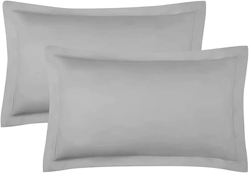 NOKOLULU Fundas de almohada estándar fundas de almohada de cama suaves y transpirables Juego de 2 fundas de almohada decorativas de microfibra