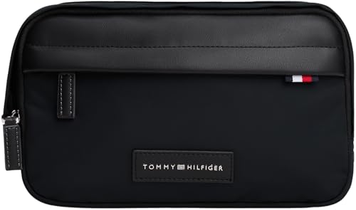 Tommy Hilfiger Bolsa de Lavado TH Nylon AM0AM13746 para Hombre, Color Negro (Negro), Talla única, Negro (Negro), One Size
