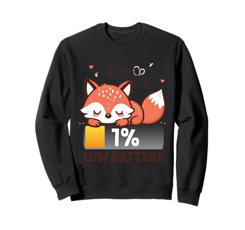 Ropa divertida Fox Low Battery Clothes Sweet Gift Nightie Insomnia Sudadera