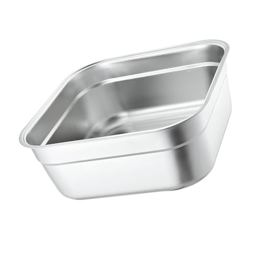 COLLBATH Cuenco Cuadrado de Acero Inoxidable Resistente y Multipropósito para Lavado de Frutas Verduras y Preparación de Alimentos Práctico para Cocina y Buffet