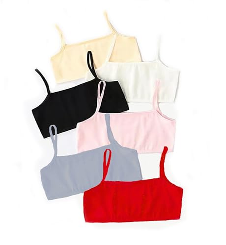 Image of Pack of 6 Girls Training /Beginners Non Padded Teenager Full Coverage Cotton Bra (Multicolor) AP9